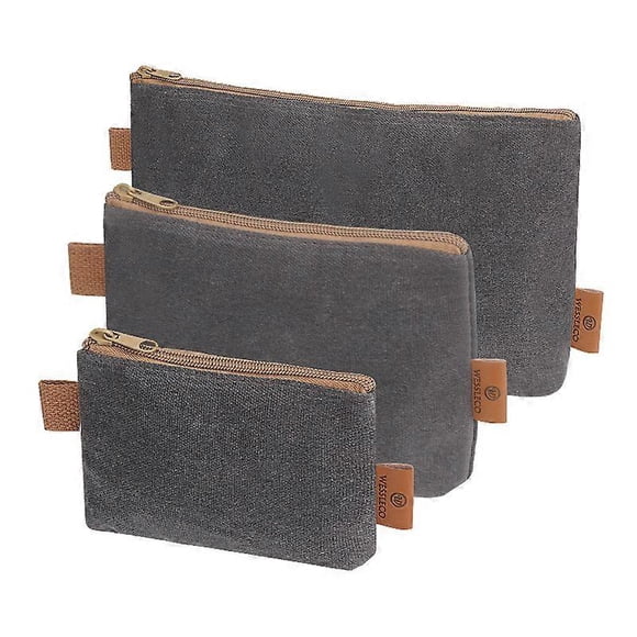 3 Pieces Mini Tool Storage Bags with Oilcloth Closure Heavy Duty Canvas Tool Organizer for Tool Storage Carrier OrganizeGray, Power Tool Bag