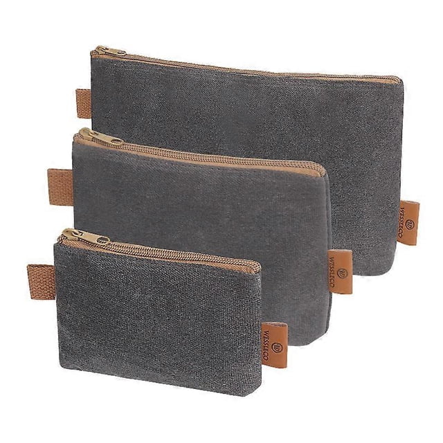 3 Pieces Mini Tool Storage Bags with Oilcloth Closure Heavy Duty Canvas Tool Organizer for Tool Storage Carrier OrganizeGray, Power Tool Bag