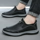 thumbnail image 5 of Zapatos formales de cuero transpirables para hombre, zapatos de cuero transpirables, sin cordones, para negocios, primavera, 5 of 6