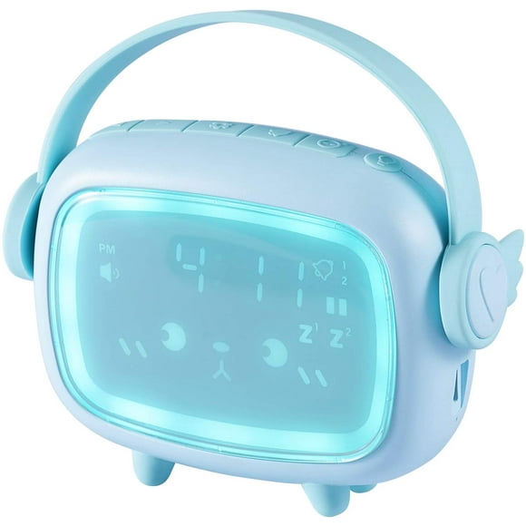 Kids Alarm Clock Blue for Boys Bedroom Ok to Wake,Children's Sleep Trainer,Wake Up Light & Night Light