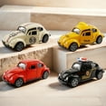 thumbnail image 2 of Alloy car model, retro Beetle shaped small car, the ones that can open the door and police cars. Pocket toy cars that boys like., 2 of 9