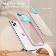 thumbnail image 5 of Phone Case for iPhone 11 Pro Max 6.5 with Tempered Glass Screen Protector Cover and Camera Cover Slide 360 Full Body Protection Slim Clear Bumper Cell Accessories iPhone11 11pro Promax i XI Plus Blue, 5 of 7