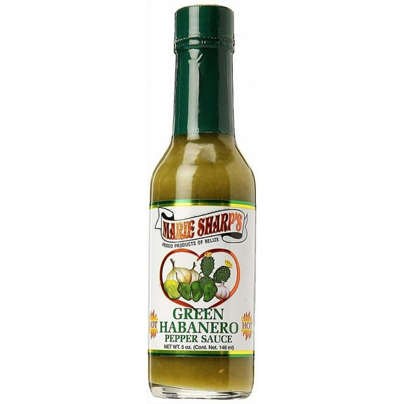 (2 Pack) Marie Sharp's Green Habanero Pepper Sauce, 10 oz
