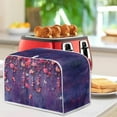 thumbnail image 3 of Yuyamidu Flower Toaster Cover 4 Slice Butterfly Bread Maker Dust Protection Cover Spillproof Oven Cover Wide Slot Kitchen Appliance Cover Home Decorative Gift, Purple, 3 of 7
