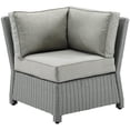 thumbnail image 1 of Afuera Living Transitional Wicker Patio Corner Chair in Gray, 1 of 7