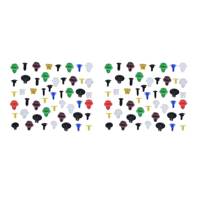 Sidaley Clips de retención de guardabarros aleatorios de tamaño de color accesorios de pasadores de empuje 100 piezas 100 piezas 2piezas