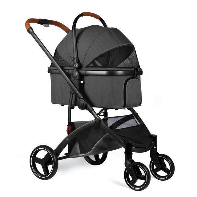 Wedyvko 4wheel Pet Stroller for Small and Mediumsized Cats and Dogs, foldable cart, detachable