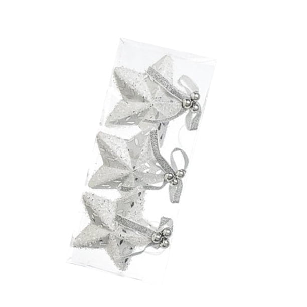3 Adornos Colgantes Para árbol De Navidad, Manualidades, Decoración Ligera Para árbol De Navidad, Color Plateado Plata