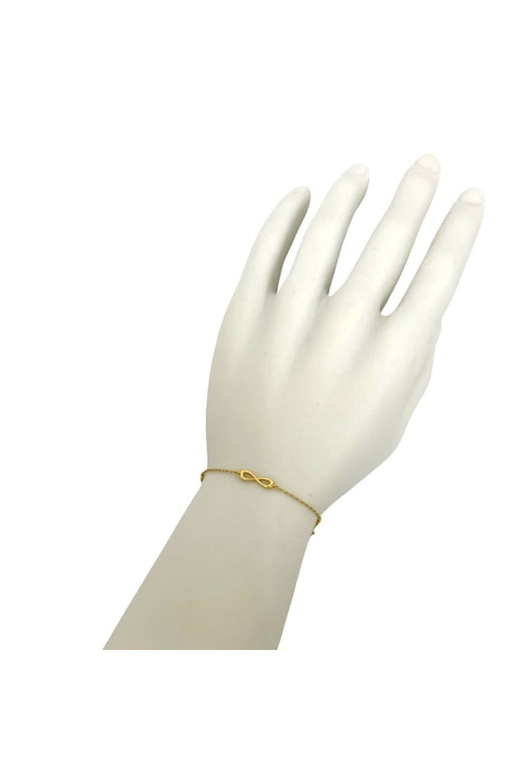 Pre-Owned TIFFANY & Co. Tiffany Infinity Endless Bracelet 18K Gold Chain Bangle 06497 (Good)