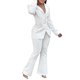 thumbnail image 4 of SAYOO Office Lady Traje de 2 piezas Slim Fit Color sólido Mujeres Blazer y conjunto de pantalones de trabajo para ropa casual Fiesta de negocios SAYOO  Moda, 4 of 7