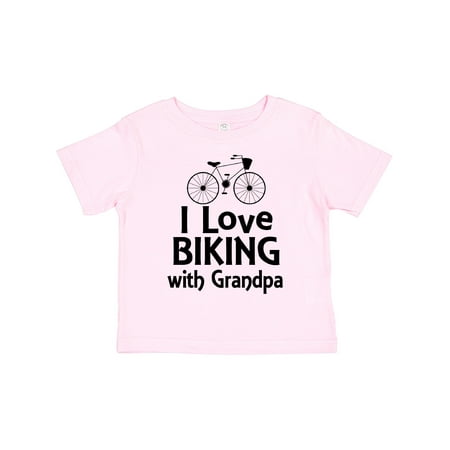 

Inktastic I Love Biking with Grandpa Gift Toddler Boy or Toddler Girl T-Shirt