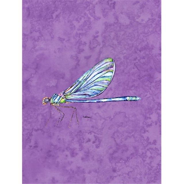 11 x 15 In. Dragonfly On Purple Flag, Garden Size