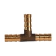 thumbnail image 1 of Conector de manguera de combustible de 3 vías con pieza en T de latón de 8 mm para tubería de aire comprimido, aceite y gas, 1 of 14