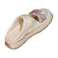 thumbnail image 5 of Women Sandals Platform Lightweight House Slippers Floor Slides Shoes Pool Beach Sandals Flat Slippers for Traveling Bathroom Outdoor Camping 36, 5 of 8