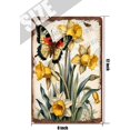 thumbnail image 5 of Daffodil Retro Aluminum Sign 12x8 in Metal Sign Daffodil Flower Office Wall Decor Rustic Floral Wall Plaque Garden Tin Signs for Cafes Club Pub Man Cave Wall Sign Gifts, 5 of 6