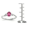 thumbnail image 5 of Primal Gold 10 Karat White Gold Genuine Pink Tourmaline Birthstone Ring, 5 of 7