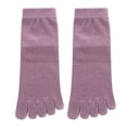 thumbnail image 2 of D-GROEE 1 Pair Womens Funny Mid Tube Toe Sock Cotton Five Finger Running Ankle Novelty Socks, 2 of 8