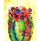thumbnail image 1 of Pintura de diamante (DB3104) 5D DIY Bordado de flores abstractas cuadradas (B952) 50x70cm FLhrweasw Nuevo, 1 of 1