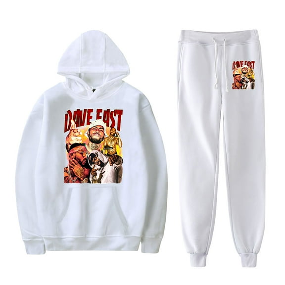 Dave East 2025 Merch Hoodie and SWEATPANTS set pop print Unisex Casual Street Clothing