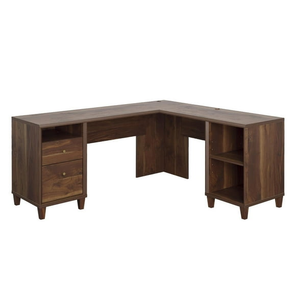 Sauder Willow Place L-Desk, Grand Walnut, 433812