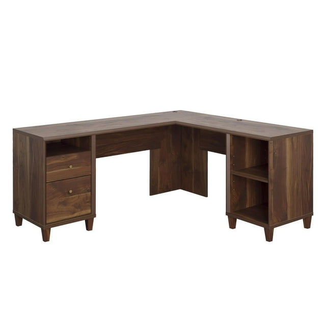 Sauder La Collection Willow Place Bureau en L, Finition Grand Walnut, 433812