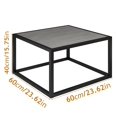 thumbnail image 4 of Square Coffee Tables for Living Room, Small Coffee Table with Storage Center Side Table with Wood Tabletop and Sturdy Metal Frame,Black and Gray/60x60x40cm, 4 of 14