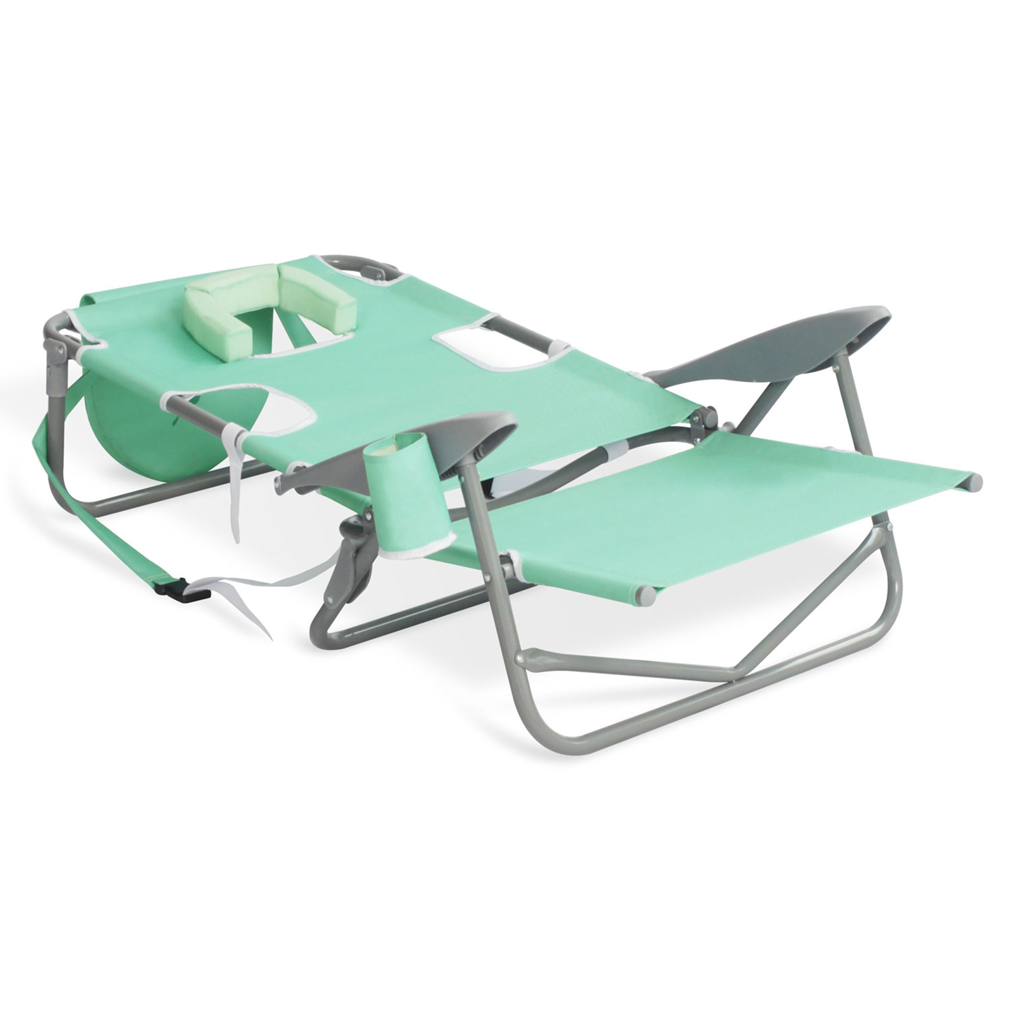 Ostrich On-Your-Back Outdoor Reclining Beach Pool Camping Chair, Teal - image 9 of 12