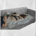 thumbnail image 6 of Humor Soft Flannel Fleece Throw Blanket, Grumpy Internet Troll Face with Trippy Gestures Ugly Post Meme Joke Image, Cozy Plush for Indoor and Outdoor Use, 50" x 60", Eggshell and Tan, by Ambesonne, 6 of 6