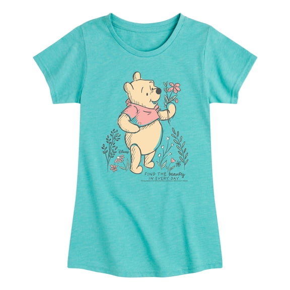 Winnie the Pooh - Find the Beauty in Every Day - Youth Girls Fitted Short Sleeve T-Shirt