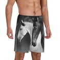 thumbnail image 2 of Fotbe Running horses Pattern Pajama Shorts for Men, Men's Pajama Bottoms, Sleepwear,Short Pajama Pants-Medium, 2 of 6