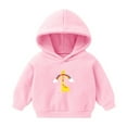 thumbnail image 2 of Jinhomg Toddler Cute Graphic Sweatshirt Fall Winter Long Sleeve Hoodies Boys Girls Comfy Going Out Tops Pink 5 Years, 2 of 3