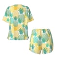 thumbnail image 5 of Picia Pineapples1 Pajamas Sets for Women Soft Short-Sleeved Pjs with Lounge Shorts Two Piece Sleepwear-X-Large, 5 of 9
