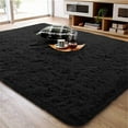 thumbnail image 3 of Super Soft Shaggy Rug Bedroom Carpets 5x8 Feet Black Modern Indoor Plush Area Rugs for Living Room Dorm Home Office, 3 of 6