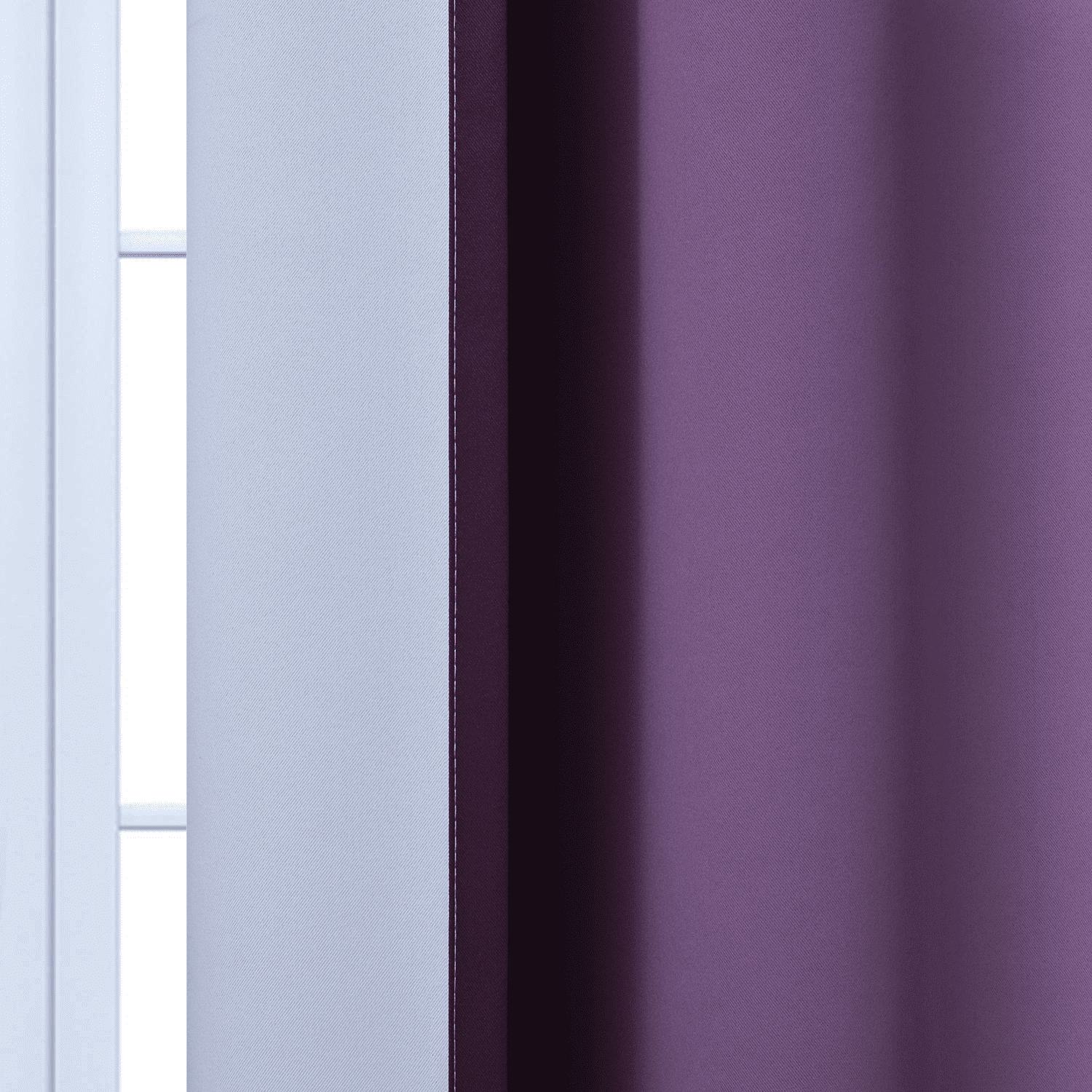 Yakamok Grommet Light Blocking Blackout Ombre Purple Curtains for Bedroom,Room Darkening Window Drapes for Living Room, 42x63 inches, 2 Panels