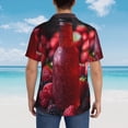 thumbnail image 5 of Haiem Berry Infused Refreshment Printed Hawaiian Shirt for Men - Men’s Casual Beach Summer Shirts - Stretch Fabric with Modern Fit-Small, 5 of 7