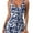 Blue White Print, variant on One Piece Swim Dress Swimsuits for Women Tummy Control Swimdress Skirt Bathing Suit