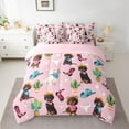 thumbnail image 2 of Manfei Cute Dachshund 7-Piece Twin Bedding Sets,Rustic Western Cowgirl Bedding Comforter Set,Cartoon Puppy Dogs Sheet Sets For Boys Kids,Breathable Home Decor Reversible, 2 of 7