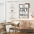 thumbnail image 5 of Elephant Stock Get Cozy Stay Awhile Typography Wall Sign Wall Art - Vertical Canvas Wall Art - Living Room Wall Decor - Wall Signs Canvas - Black And Gray Decor - 16" x 24", 5 of 8