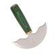 thumbnail image 2 of Cuchillo De Cabeza Redonda De Cuero ANGGREK Hecho A Mano Mango De Madera Verde, 2 of 8