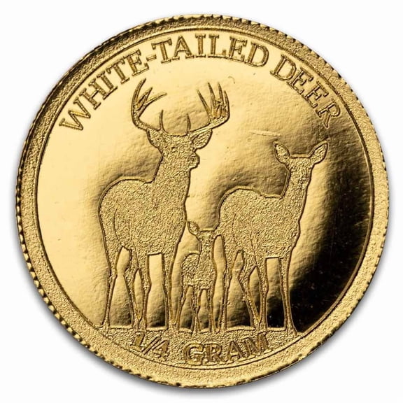 1/4 gram Gold Round: White-Tailed Deer - MPM