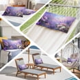 thumbnail image 6 of Purple Lavender Pillow Covers, Linen Long Throw Pillow Case, Spring Watercolor Country Wildflowers Holiday Pillow Protector Decorative Cushion Cover for Living Room/Bedroom 20" x 30", 6 of 8