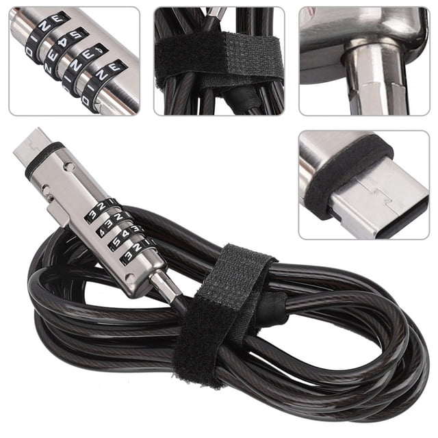 4 Contraseña Digital, Seguidad de Bloqueo de ComputerAdora, Antirrobo Bloqueo, Desbloqueo de Notebook, Scooter, Bicicleta, Antirrobo de Cable