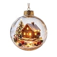 thumbnail image 2 of Glowing Christmas Story Ornament, Glowing Cabin In A Snowy Forest 3D Mini Holiday Diorama Ball, Light Up Christmas Tree Ornament for Holiday Decor, 2 of 7