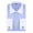 Blue, variant on Men's French Cuff Dress Shirt Stripe Formal Business Wedding Long Sleeve 1-Pack
