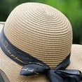 thumbnail image 6 of Meidiya Summer Women Straw Sun Hat Bowknot Wide Brim Floppy Sun Visor Hats Outdoor UPF 50+ Sun Protection Straw Beach Hat, 6 of 8