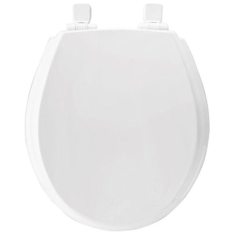 Slow Close LiftOff Flip Cap Round Closed Front Toilet Seat in White