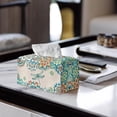 thumbnail image 2 of ZUXONGSY Dragonfly Tissue Box Cover Boho Mandala PU Leather Household Tissue Holder with Buckle Texture Leather Tissue Box Cover Decorative Tissue Organizer Bathroom Decor, 2 of 7