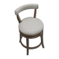 thumbnail image 5 of ROME + OAK Ruxban 26" Swivel Counter Stool, Weathered Oak, Sand Fabric Upholstery, Set of 3, 5 of 12