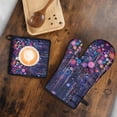 thumbnail image 5 of Pioneer Flower Kitchen Oven Mitt and Pot Holder Sets 2 Pcs for Baking, Cooking and Grilling, Heat Resistant Up To 392 °F, 5 of 7