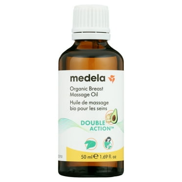 Medela Breast Massage Oil, Organic and Vegan, All Natural, Fragrance Free, 101044944, 50ml, 1 Bottle